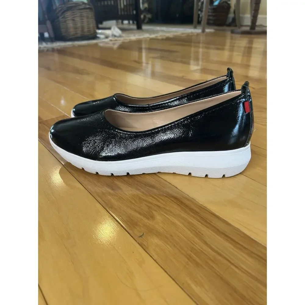 Marc Joseph Jamie Street Black and White Women's Slip-On Comfy Loafers Shoes